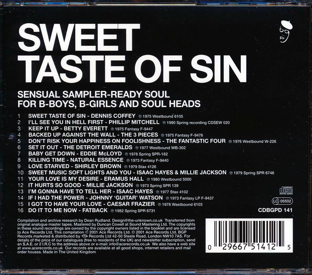 Various - Sweet Taste Of Sin: Sensual Breakbeat Soul Music CD