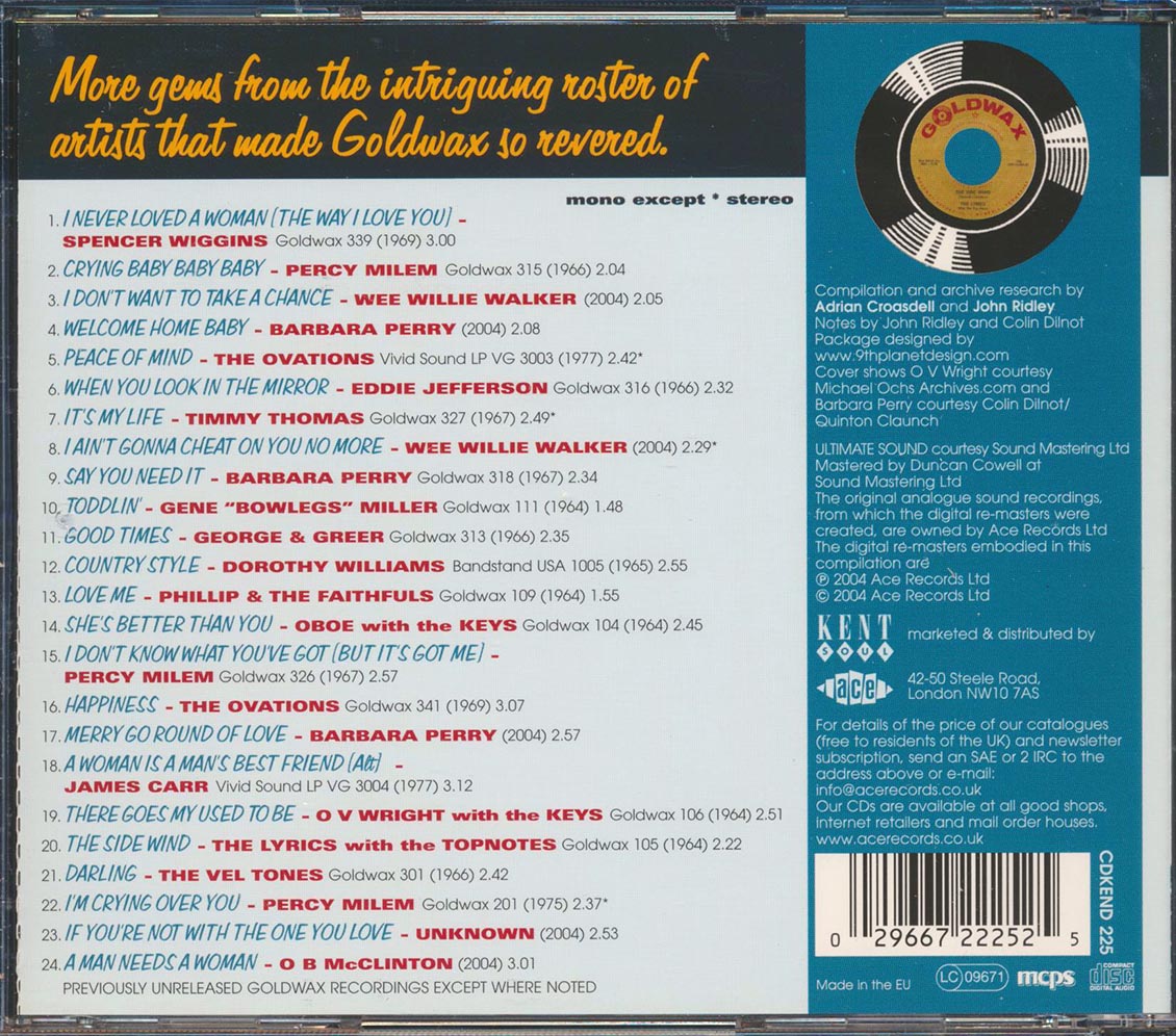 Various - The Goldwax Story Volume 2 (24 tracks) Music CD