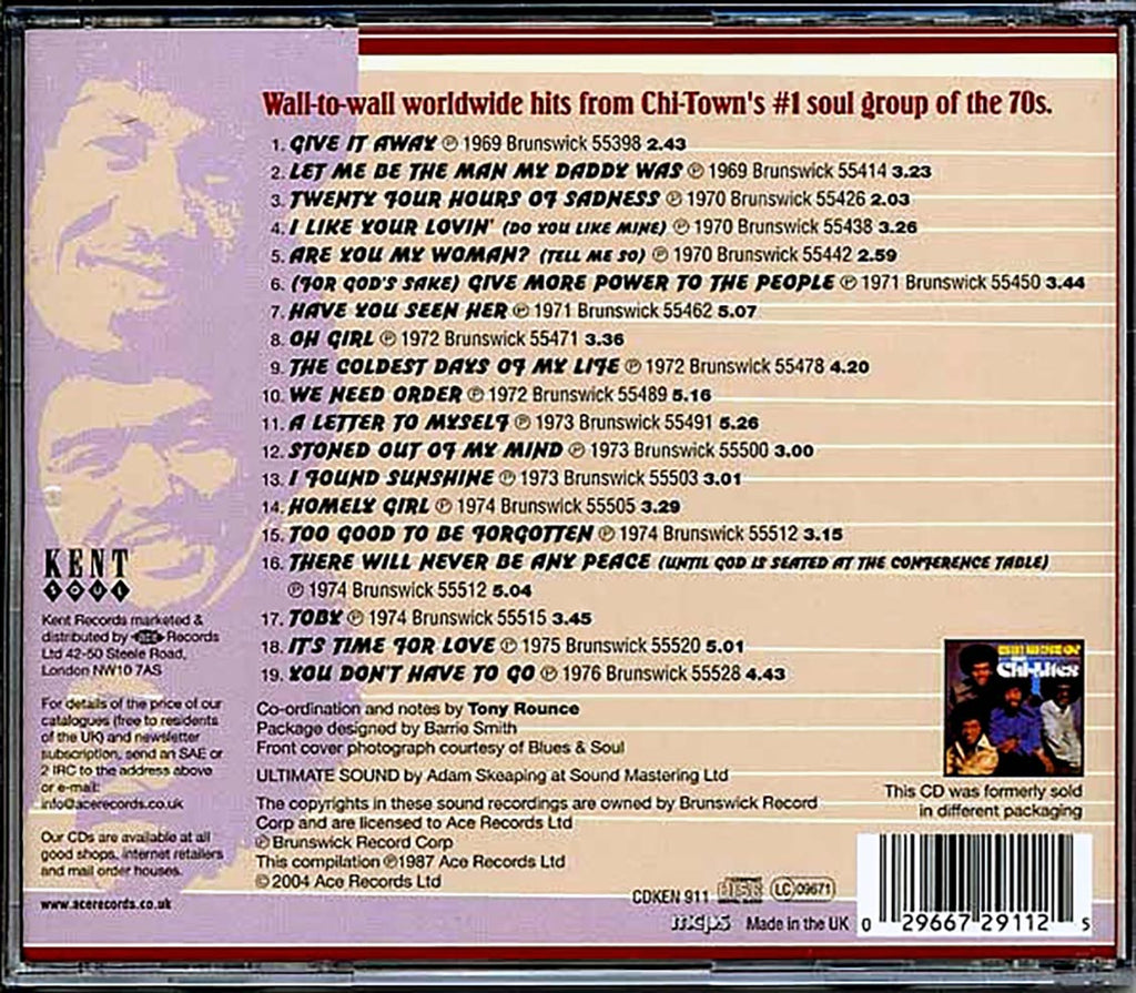 The Chi-lites - The Best Of The Chi-lites: The Original Brunswick Recordings 1969-1975 Music CD
