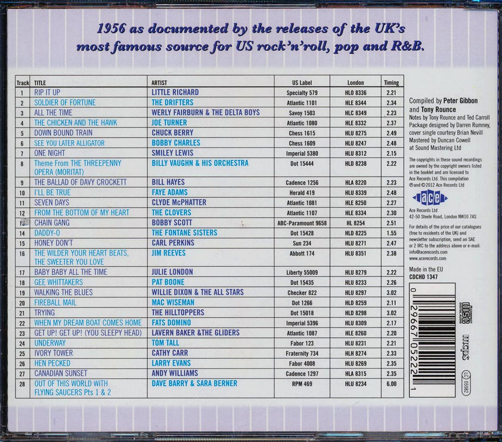 Various - The London American Label Year By Year: 1956 (28 tracks) Music CD