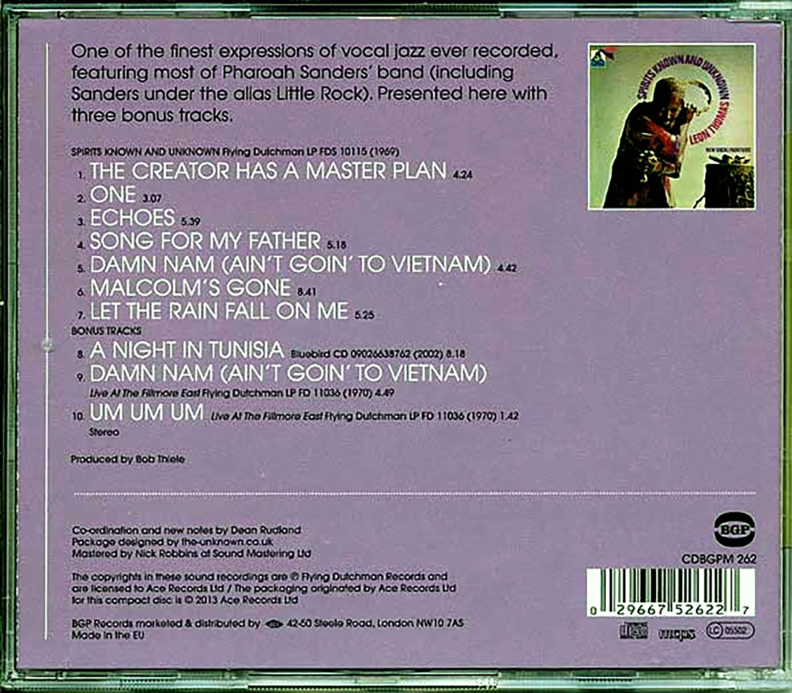 Leon Thomas - Spirits Known And Unknown Music CD