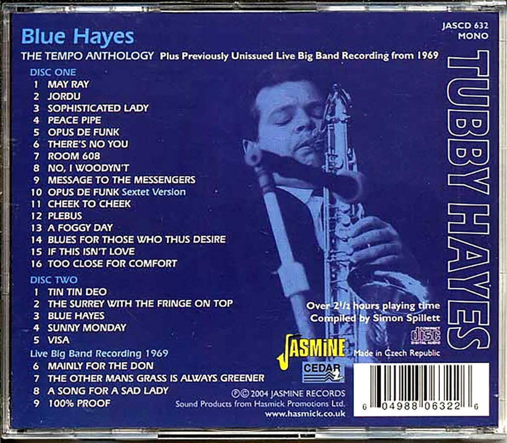 Tubby Hayes - Blue Hayes: The Tempo Anthology (25 tracks) (2xCD) Music CD