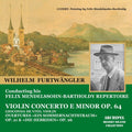 Mendelssohn / Furtwangler - Vln Konzert Op.64 De Vito Vl - Music CD