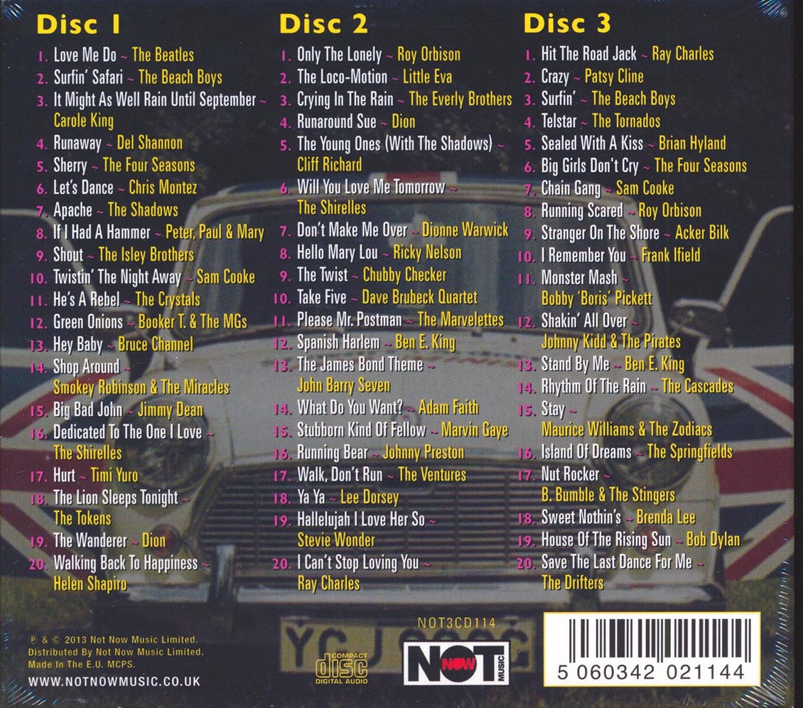 Various - 60 Hits Of The 60s (60 tracks) (3xCD) (deluxe 3-fold digipak) Music CD