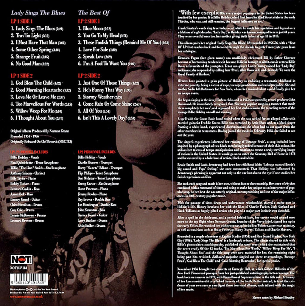 Billie Holiday - Lady Sings The Blues (2xLP) (180g) Vinyl Record
