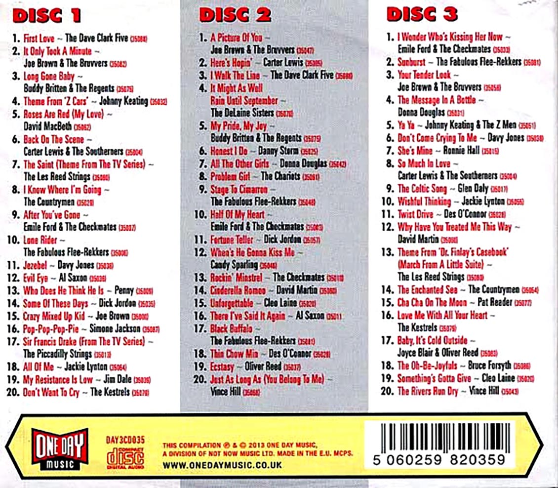 Various - First Love: The Piccadilly Records Story 1961-1962 (60 tracks) (3xCD) (deluxe 3-fold digipak) Music CD