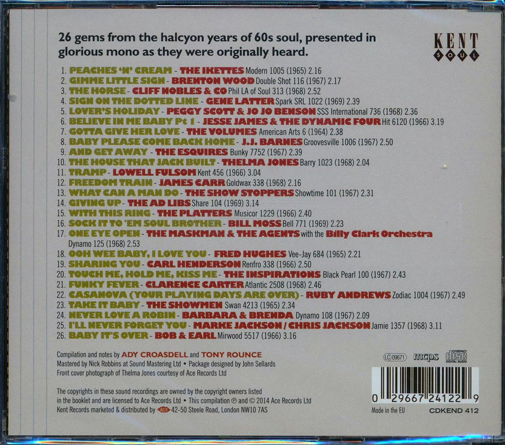 Various - Kent's Cellar Of Soul Volume 3 (26 tracks) Music CD