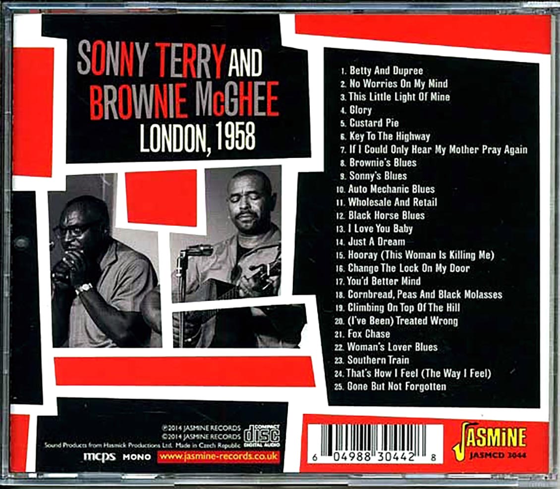 Sonny Terry, Brownie McGhee - London, 1958 (25 tracks) Music CD