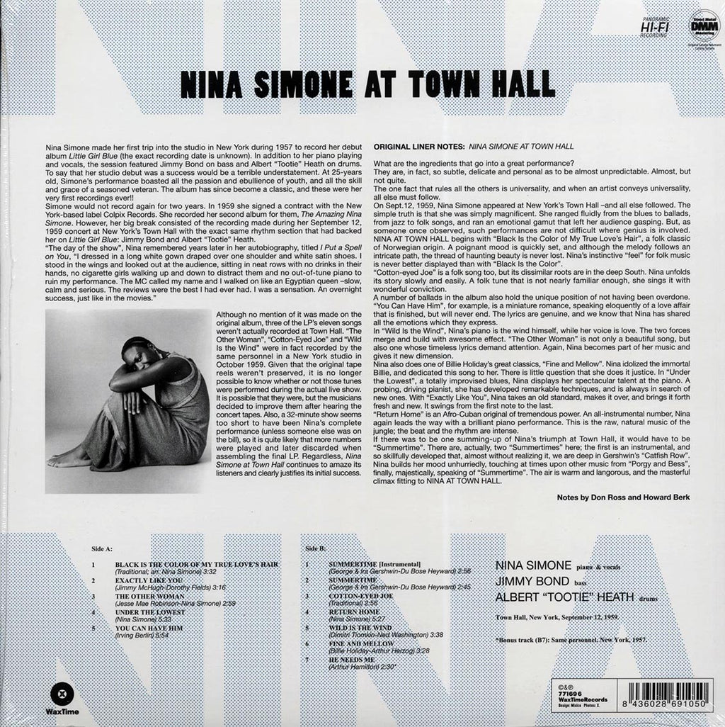 Nina Simone - Nina Simone At Town Hall (180g) Vinyl Record