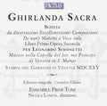Monteverdi / Ensemble Primi Toni - Ghirlanda Sacra - Music CD