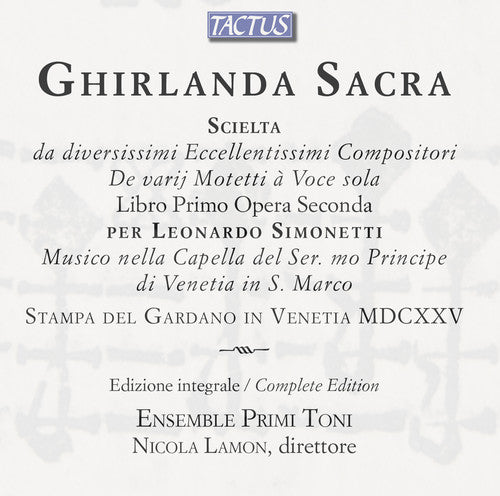 Monteverdi / Ensemble Primi Toni - Ghirlanda Sacra - Music CD