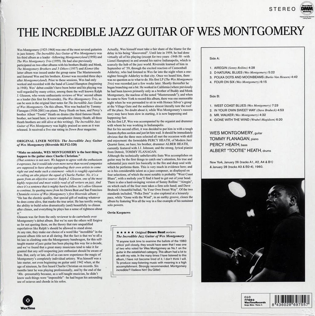 Wes Montgomery - The Incredible Jazz Guitar Of Wes Montgomery (ltd. ed.) (180g) Vinyl Record