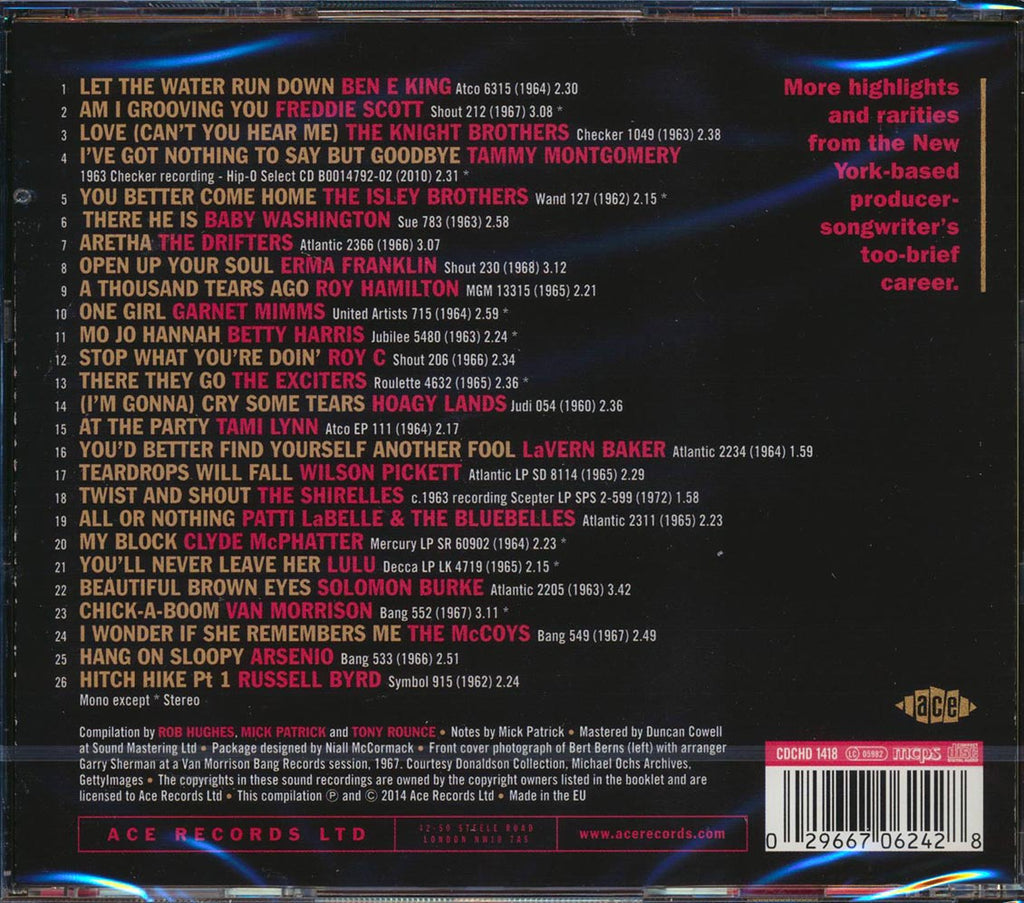 Various - Hang On Sloopy: The Bert Berns Story Volume 3 (26 tracks) Music CD