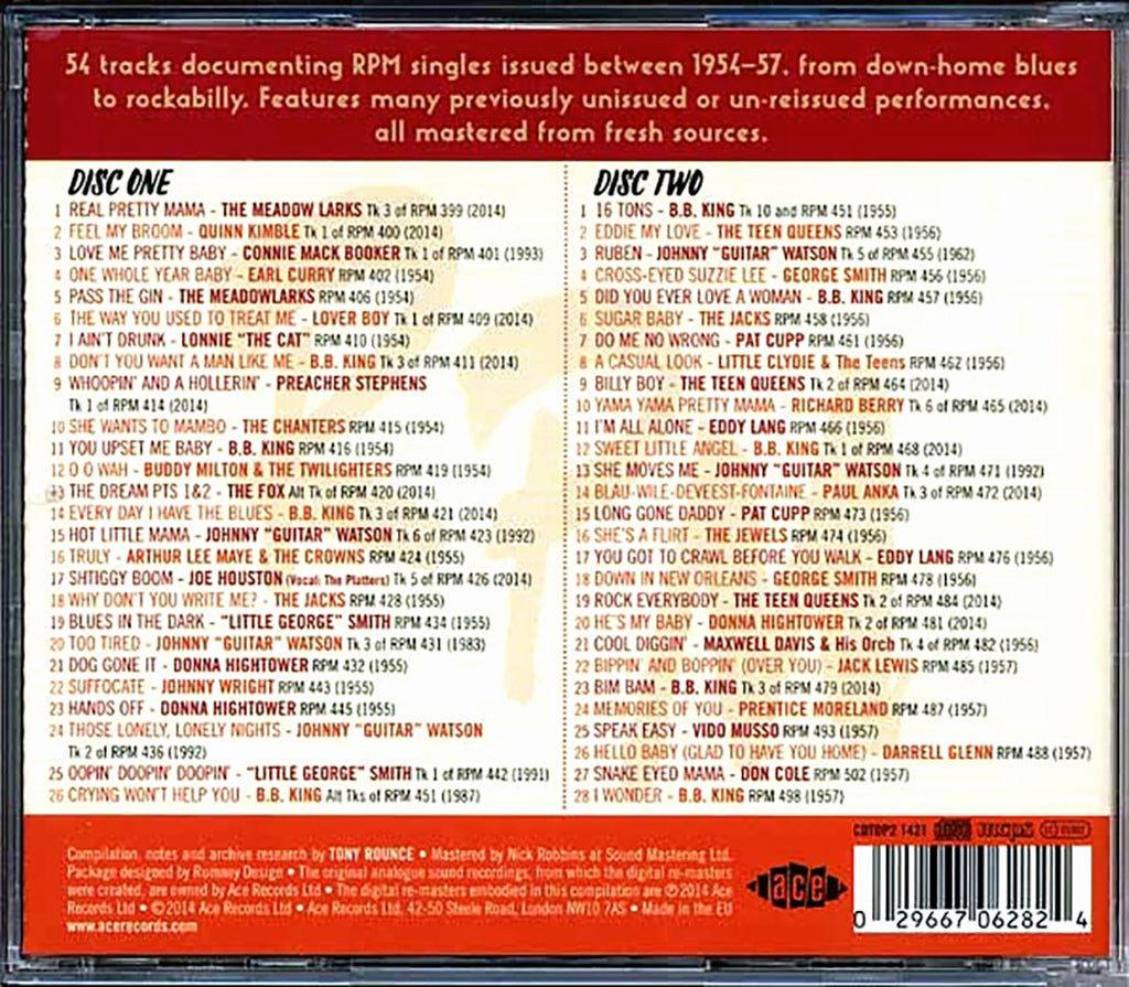 Various - Speak Easy: The RPM Records Story Volume 2: 1954-1957 (54 tracks) Music CD