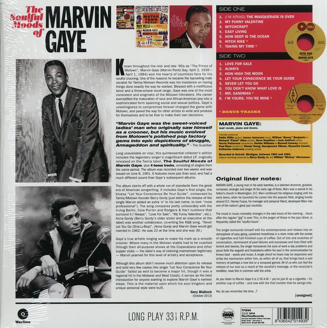 Marvin Gaye - The Soulful Moods Of Marvin Gaye (+4 bonus tracks) (ltd. ed.) (180g) Vinyl Record