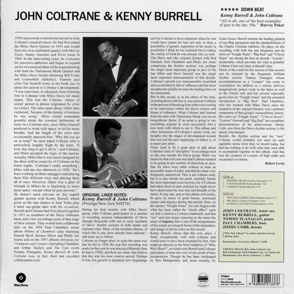 John Coltrane, Kenny Burrell - John Coltrane & Kenny Burrell (+bonus track) (ltd. ed.) (180g) (remastered) Vinyl Record