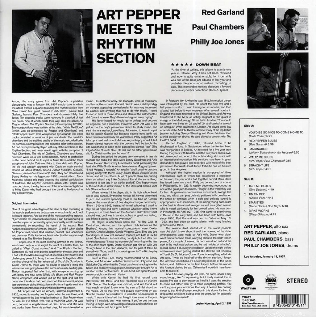 Art Pepper - Art Pepper Meets The Rhythm Section (ltd. ed.) (180g) Vinyl Record