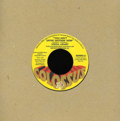 Henry,virgil - You Ain't Saying Nothing New - Vinyl Record