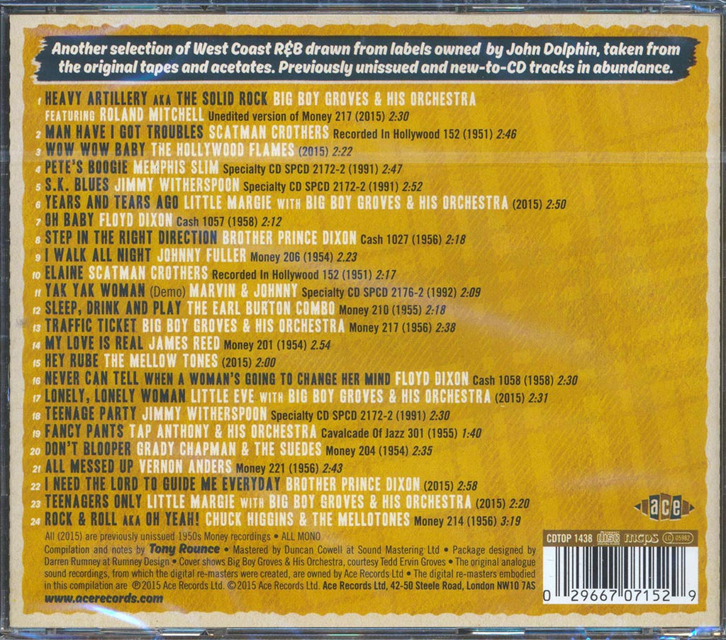 Various - Wow, Wow, Baby! 1950's R&B, Blues & Gospel From Dolphin's Of Hollywood Volume 3 Music CD