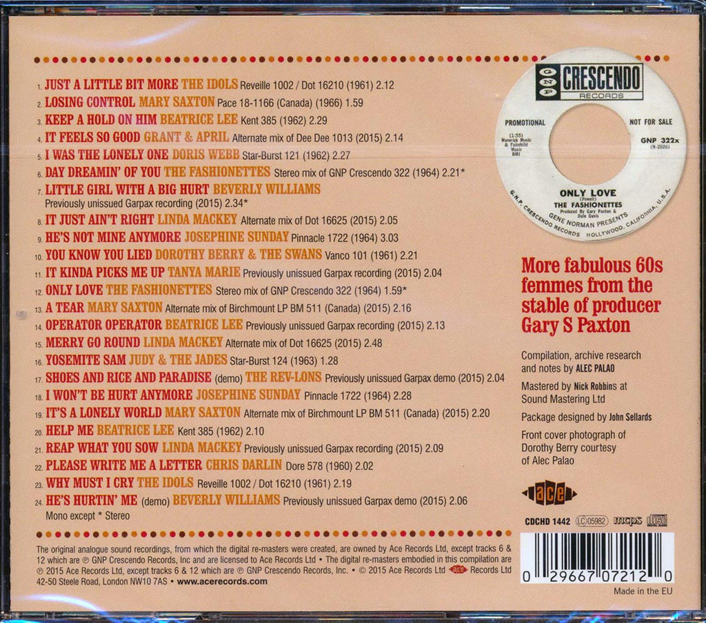 Various - Keep A Hold On Him! More Garpax Girls Music CD
