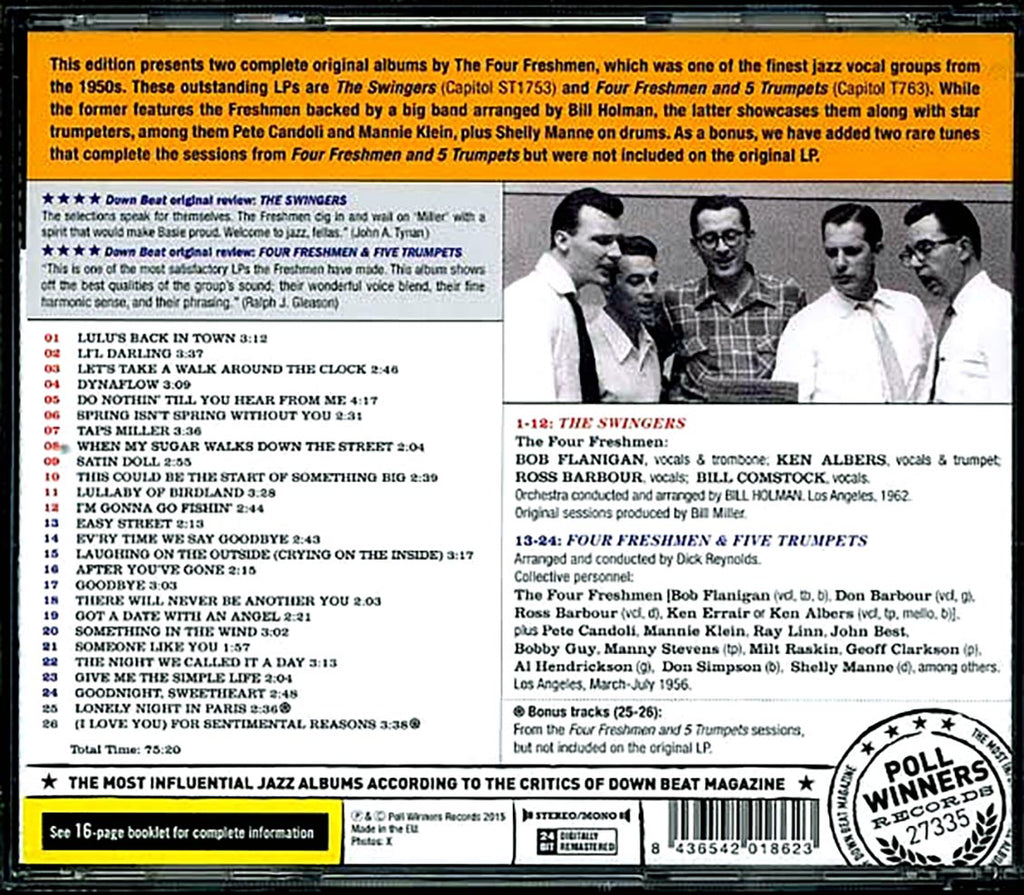 Four Freshmen - The Swingers + 4 Freshmen & 5 Trumpets Music CD