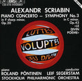 Scriabin / Pontinen / Segerstam / Stockholm Po - Piano Concerto / Symphony 3 "divine Poem" - Music CD