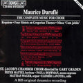 Durufle / Graden / St Jacob's Chamber Choir - Complete Music For Choir - Music CD