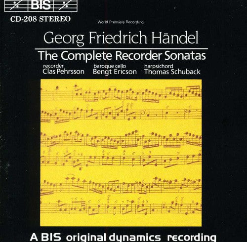 Handel / Pehrsson / Ericson / Schuback - Complete Recorder - Music CD