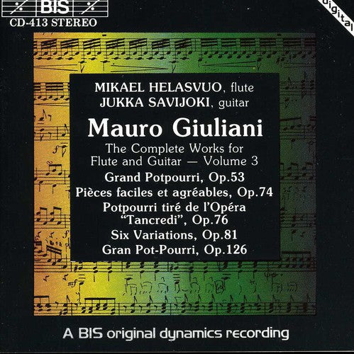 Giuliani / Helasvuo / Savijoki - Complete Works For Flute & Guitar 3 - Music CD