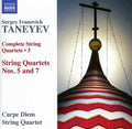 Taneyev / Carpe Diem Quartet - Complete String Quartets 3: Nos 5 & 7 - Music CD