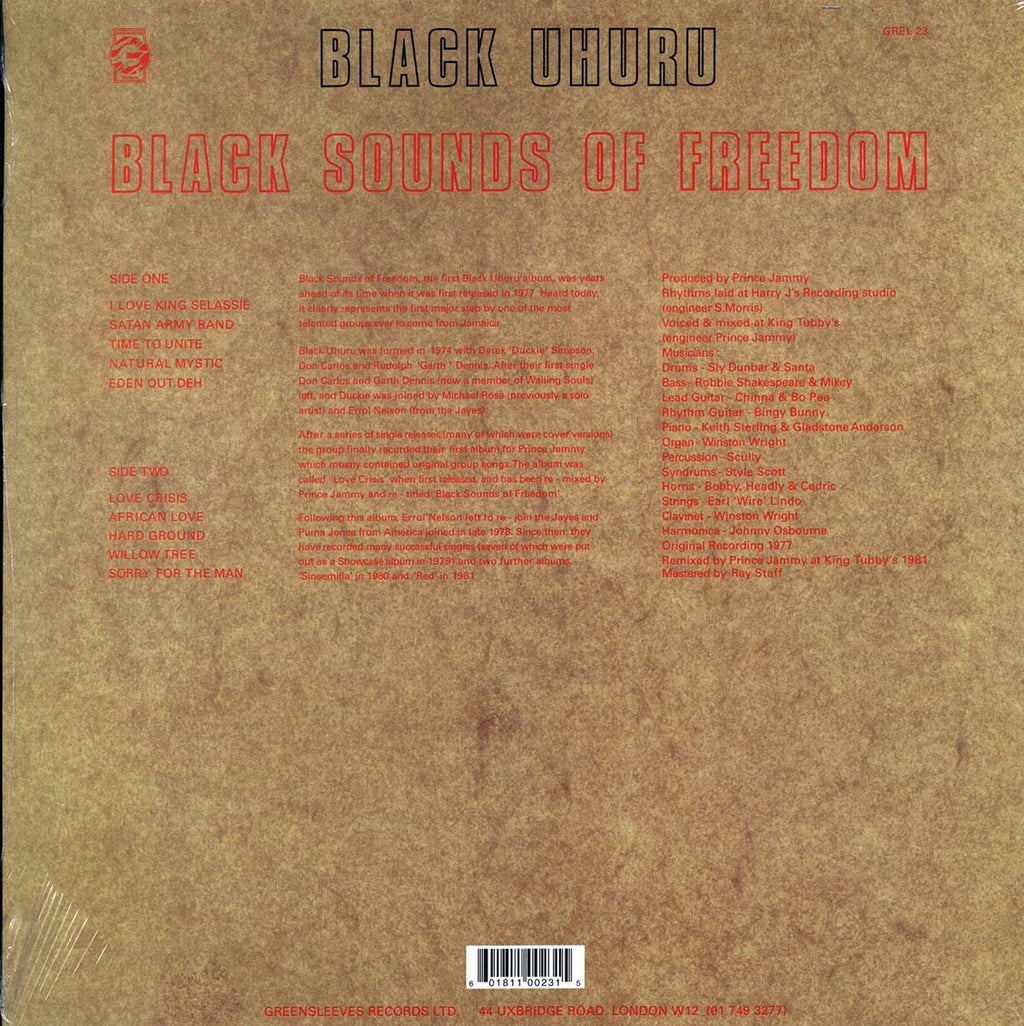 Black Uhuru - Black Sounds Of Freedom Vinyl Record