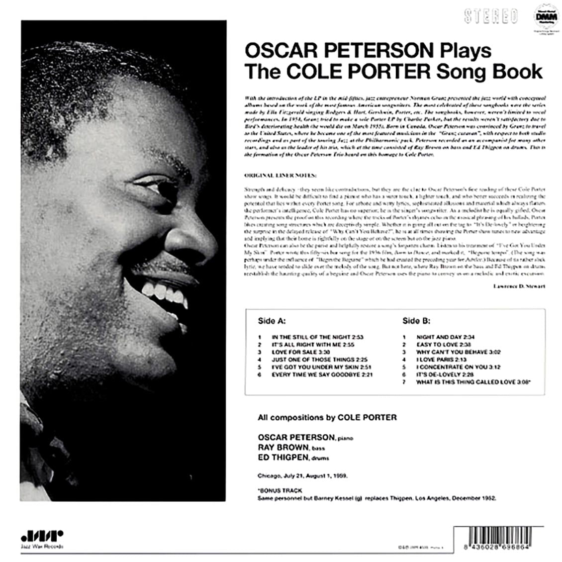 Oscar Peterson - Plays The Cole Porter Song Book (+bonus track) (ltd. ed.) (180g) Vinyl Record