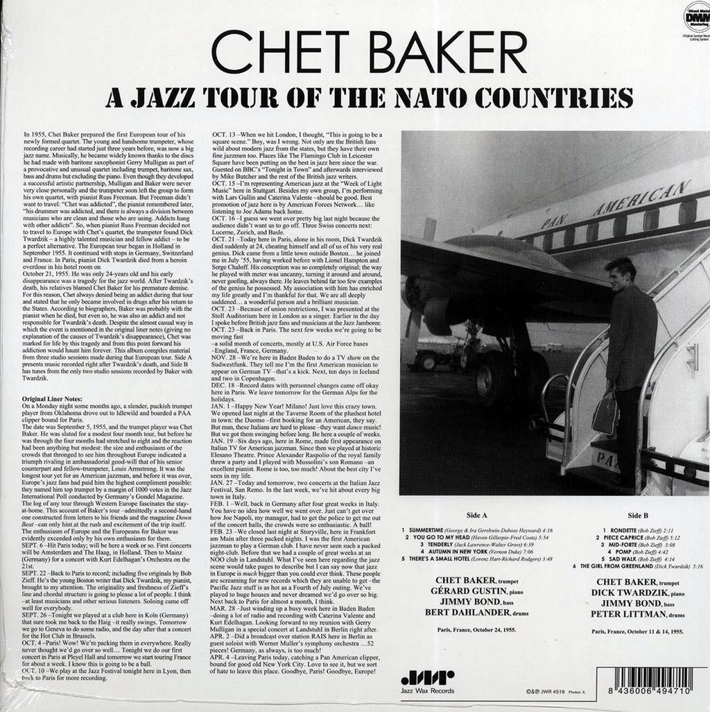 Chet Baker - Chet Baker In Europe: A Jazz Tour Of The Nato Countries (ltd. ed.) (180g) (remastered) Vinyl Record