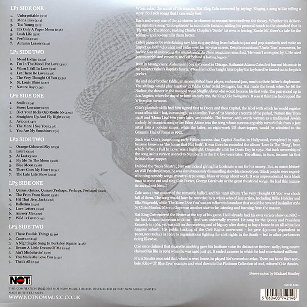 Nat King Cole - The Platinum Collection (3xLP) (white vinyl) Vinyl Record