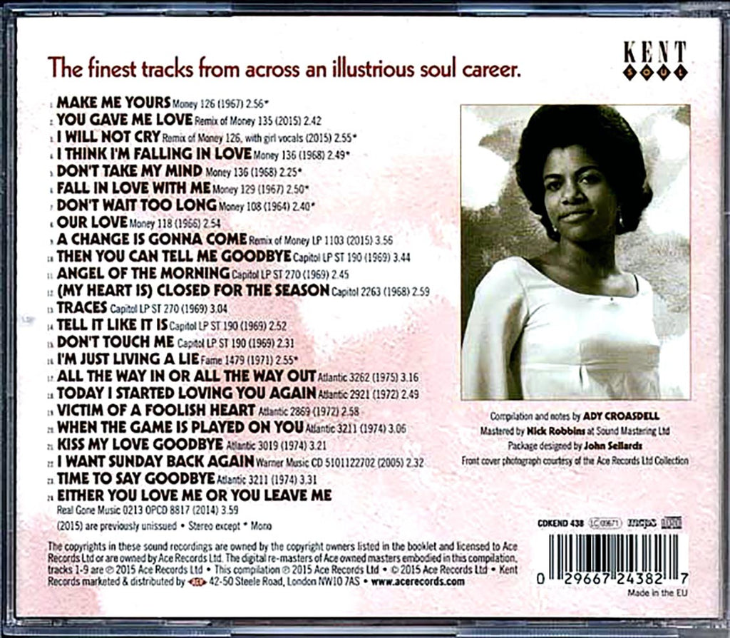 Bettye Swann - The Very Best Of Bettye Swann (24 tracks) Music CD