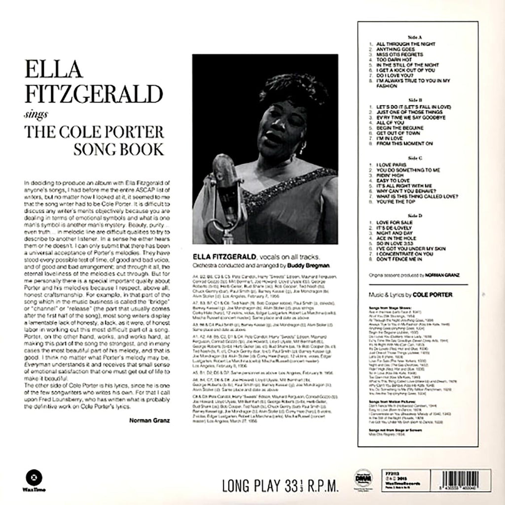Ella Fitzgerald - Sings The Cole Porter Song Book (ltd. ed.) (2xLP) (180g) Vinyl Record
