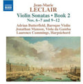 Leclair / Butterfield / Manson / Cummings - Violin Sonatas: Book 2 - Nos 6 & 7 & 9-12 - Music CD