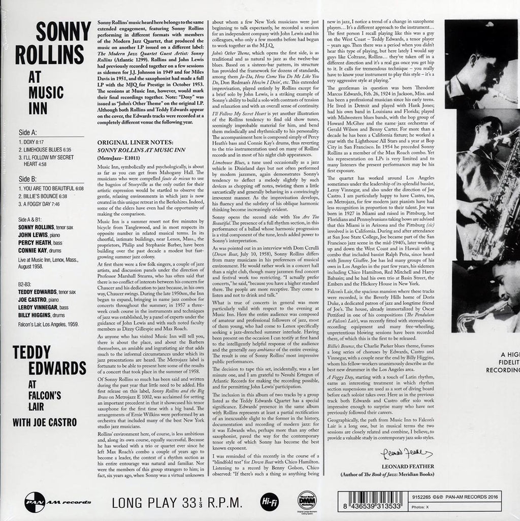 Sonny Rollins - At Music Inn (ltd. ed.) (180g) Vinyl Record