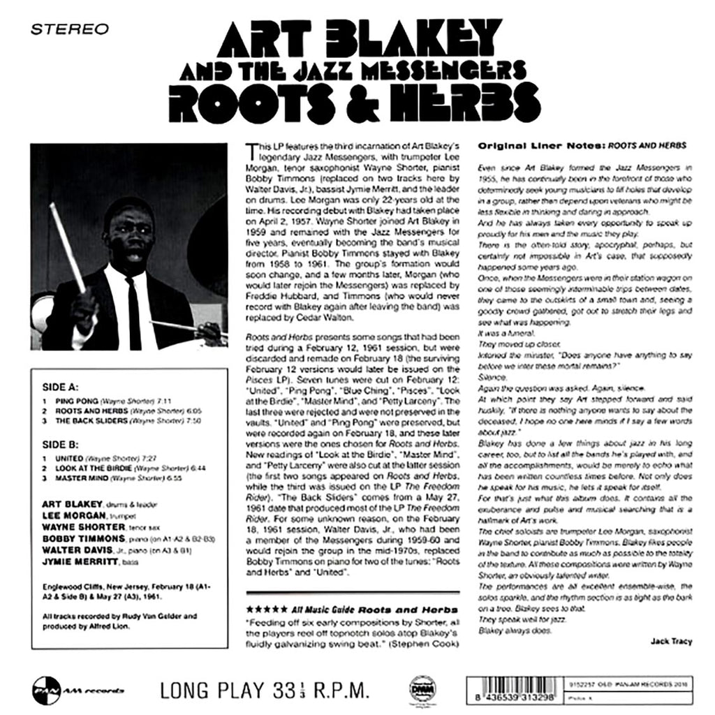 Art Blakey & The Jazz Messengers - Roots & Herbs (ltd. ed.) (180g) Vinyl Record