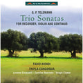 Telemann / Biondi / Cavasanti / Boersma - Trio Sonatas For Recorder Violin & Continuo - Music CD