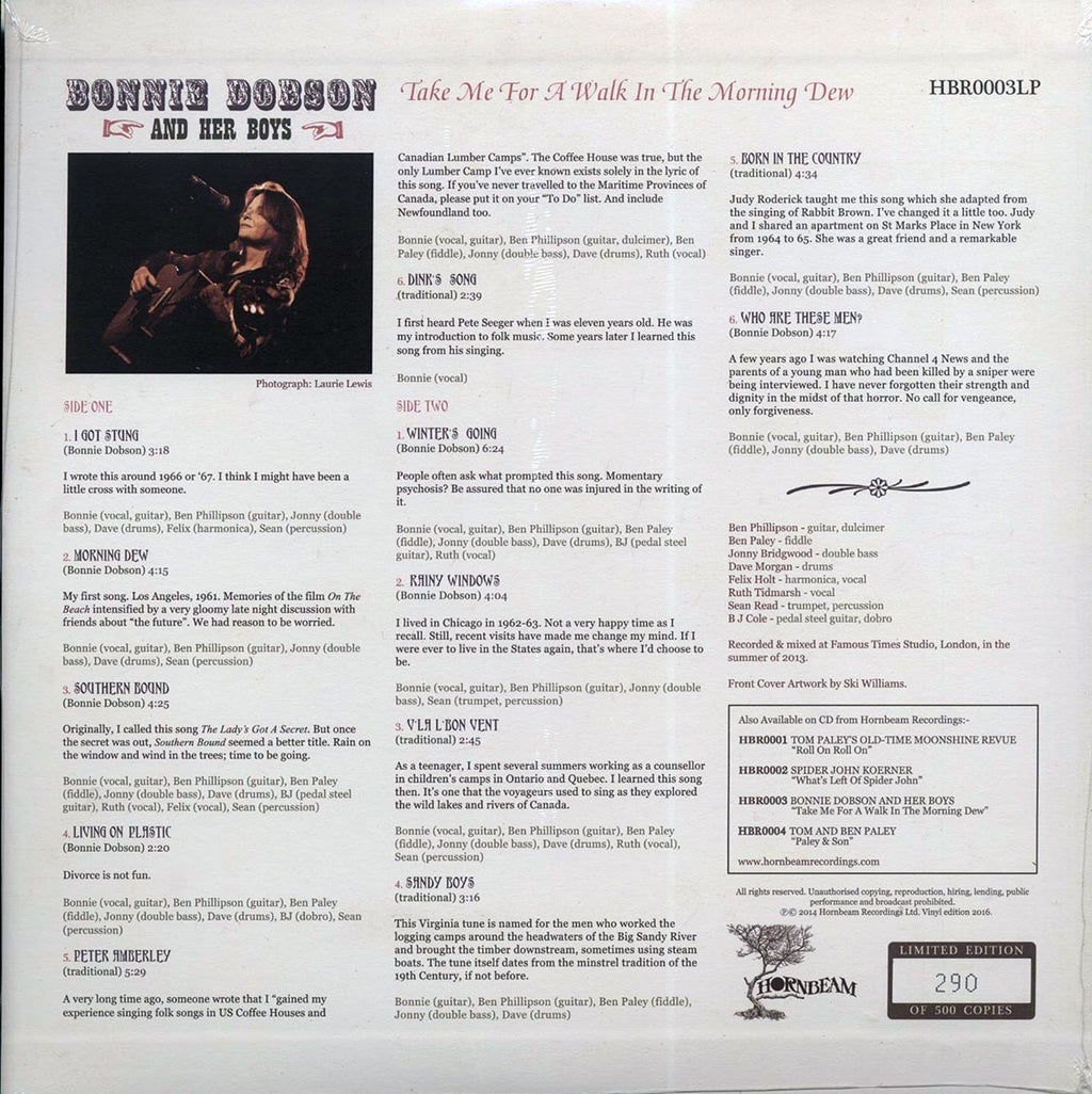 Bonnie Dobson & Her Boys - Take Me For A Walk In The Morning Dew (ltd. 500 copies made) (incl. mp3) Vinyl Record