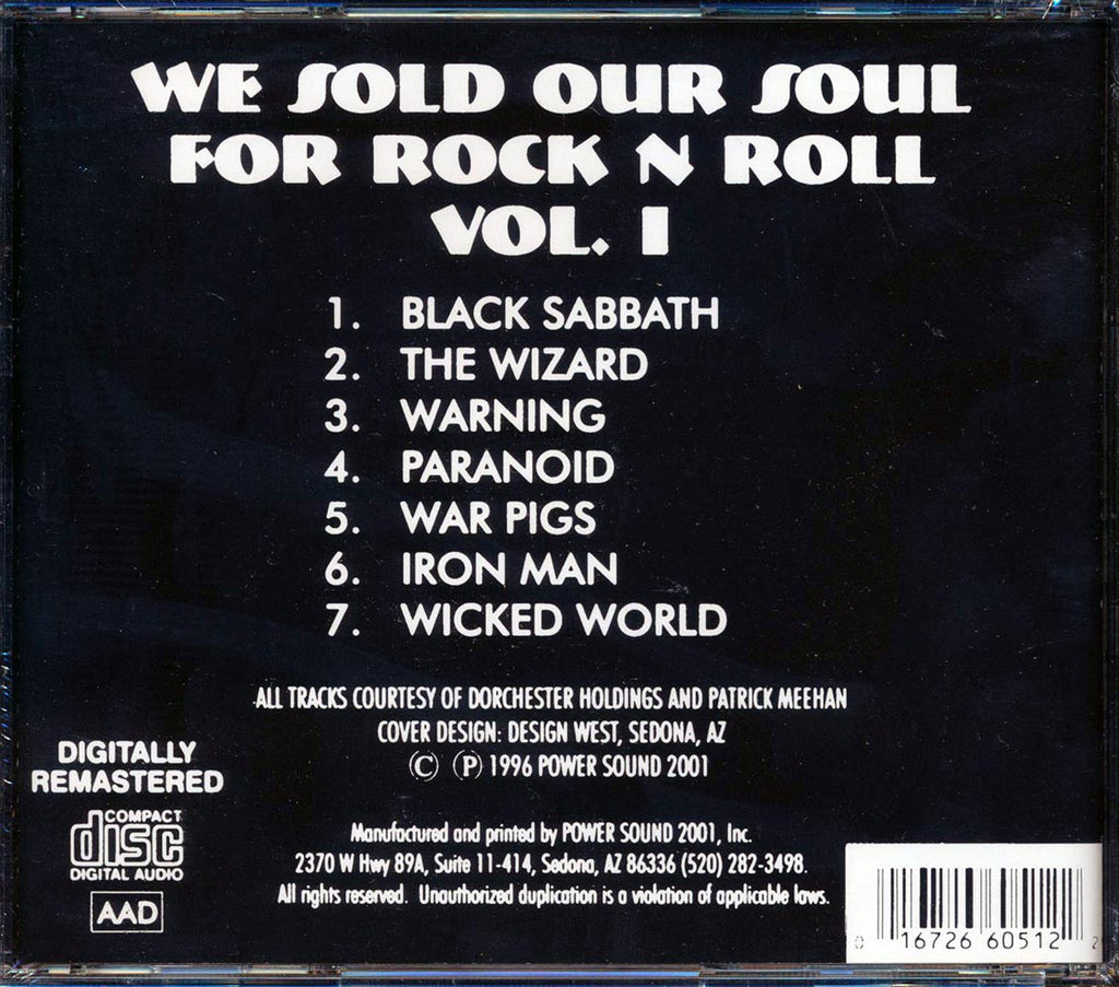 Black Sabbath - We Sold Our Soul For Rock N Roll Volume 1 Music CD