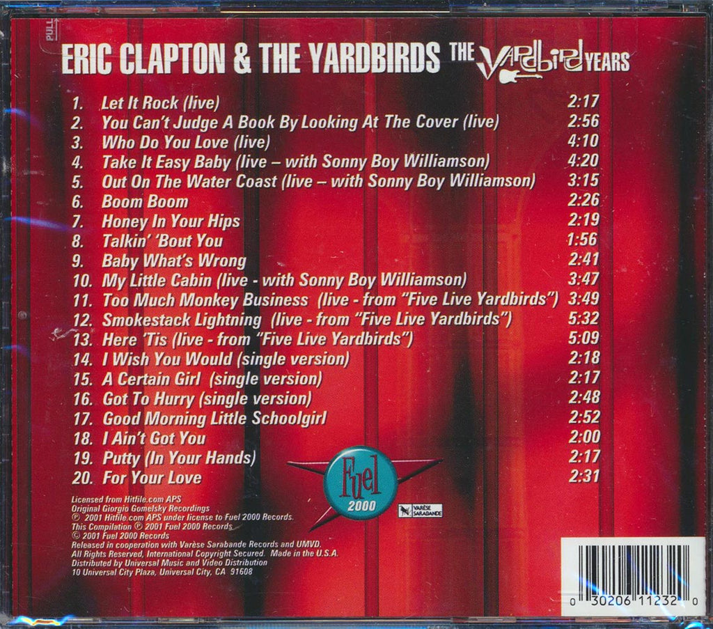 Eric Clapton & The Yardbirds - The Yardbird Years (20 tracks) (remastered) Music CD