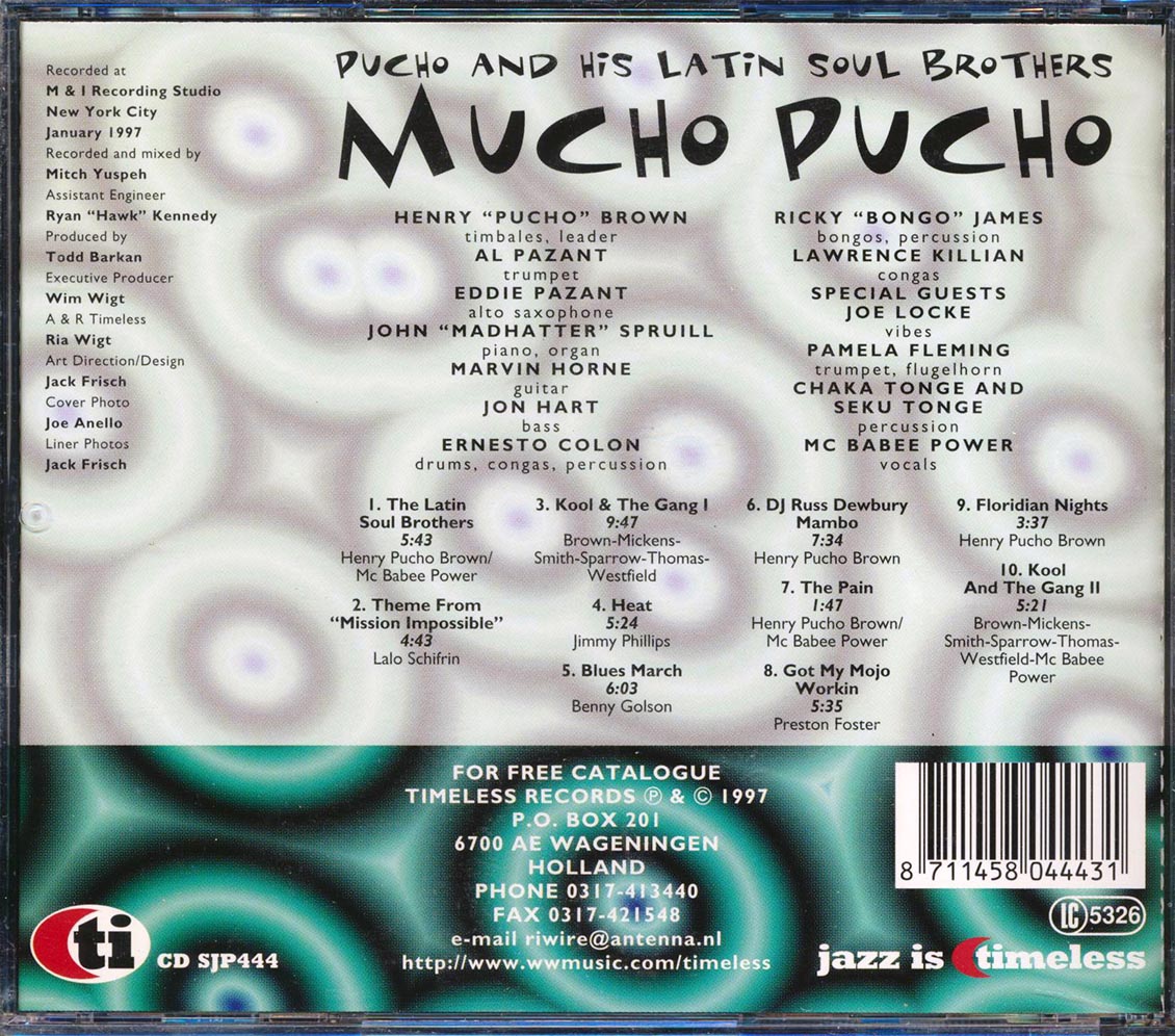 Pucho & His Latin Soul Brothers - Mucho Pucho Music CD
