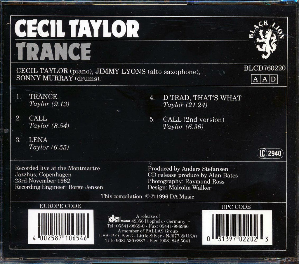 Cecil Taylor - Trance Music CD
