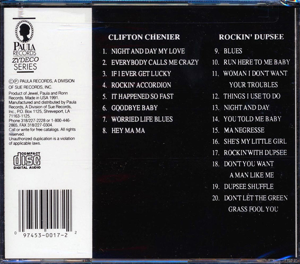 Clifton Chenier, Rockin' Dupsee - Clifton Chenier & Rockin' Dupsee Music CD