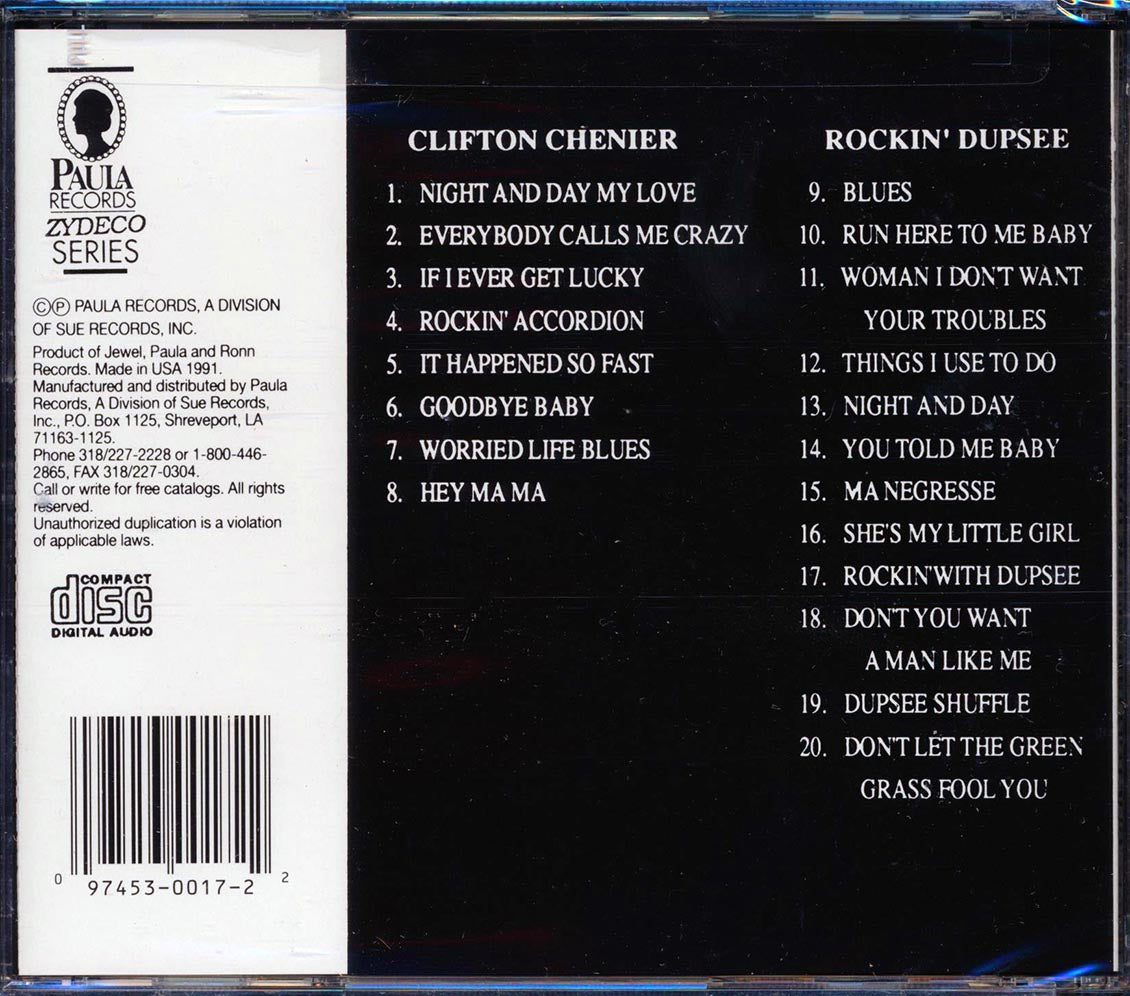 Clifton Chenier, Rockin' Dupsee - Clifton Chenier & Rockin' Dupsee Music CD