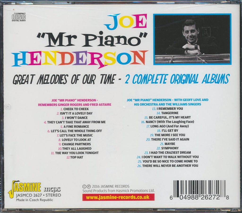 Joe Mr. Piano Henderson - Great Melodies Of Our Time: 2 Complete Original Albums (2xCD) Music CD