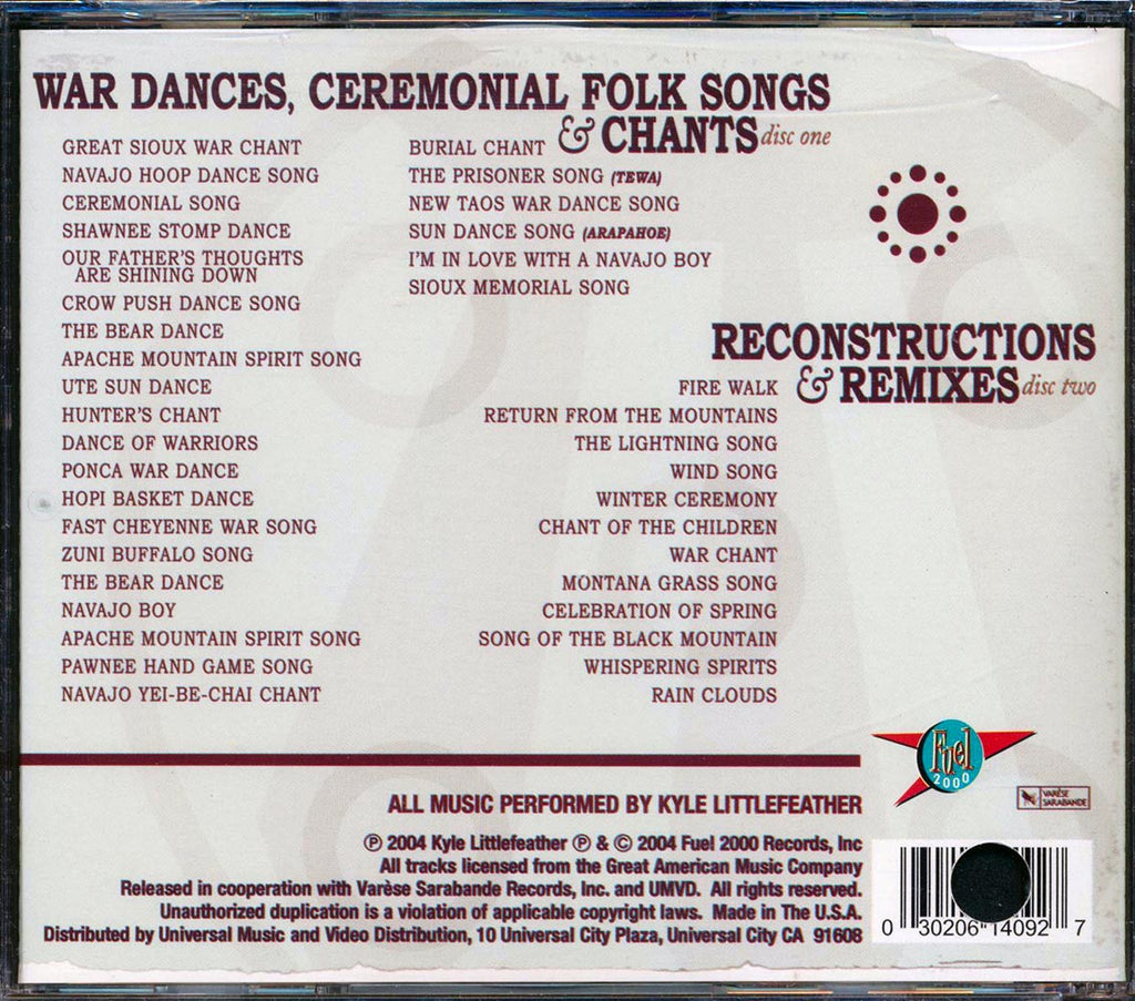 Kyle Littlefeather - The Unconquered Spirit: Chants & Trances Of The Native American Indian (38 tracks) (2xCD) (marked/ltd stock) Music CD