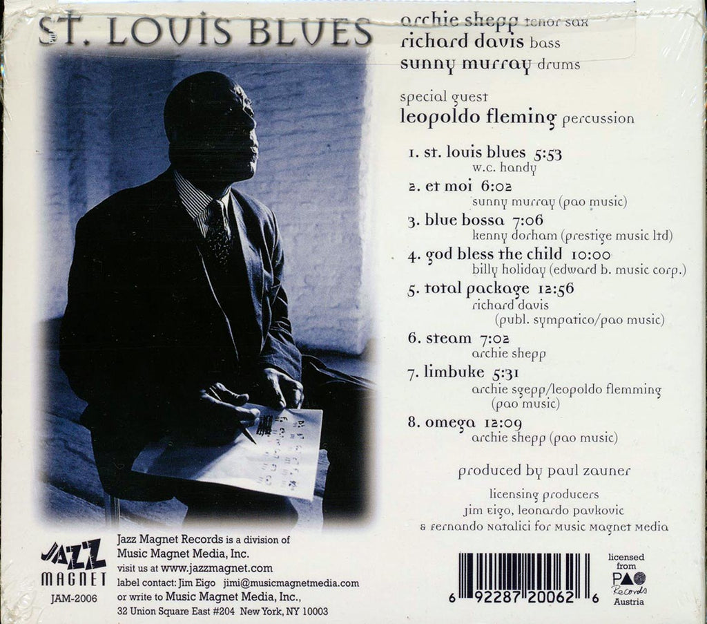 Archie Shepp, Richard Davis, Sunny Murray - St. Louis Blues Music CD